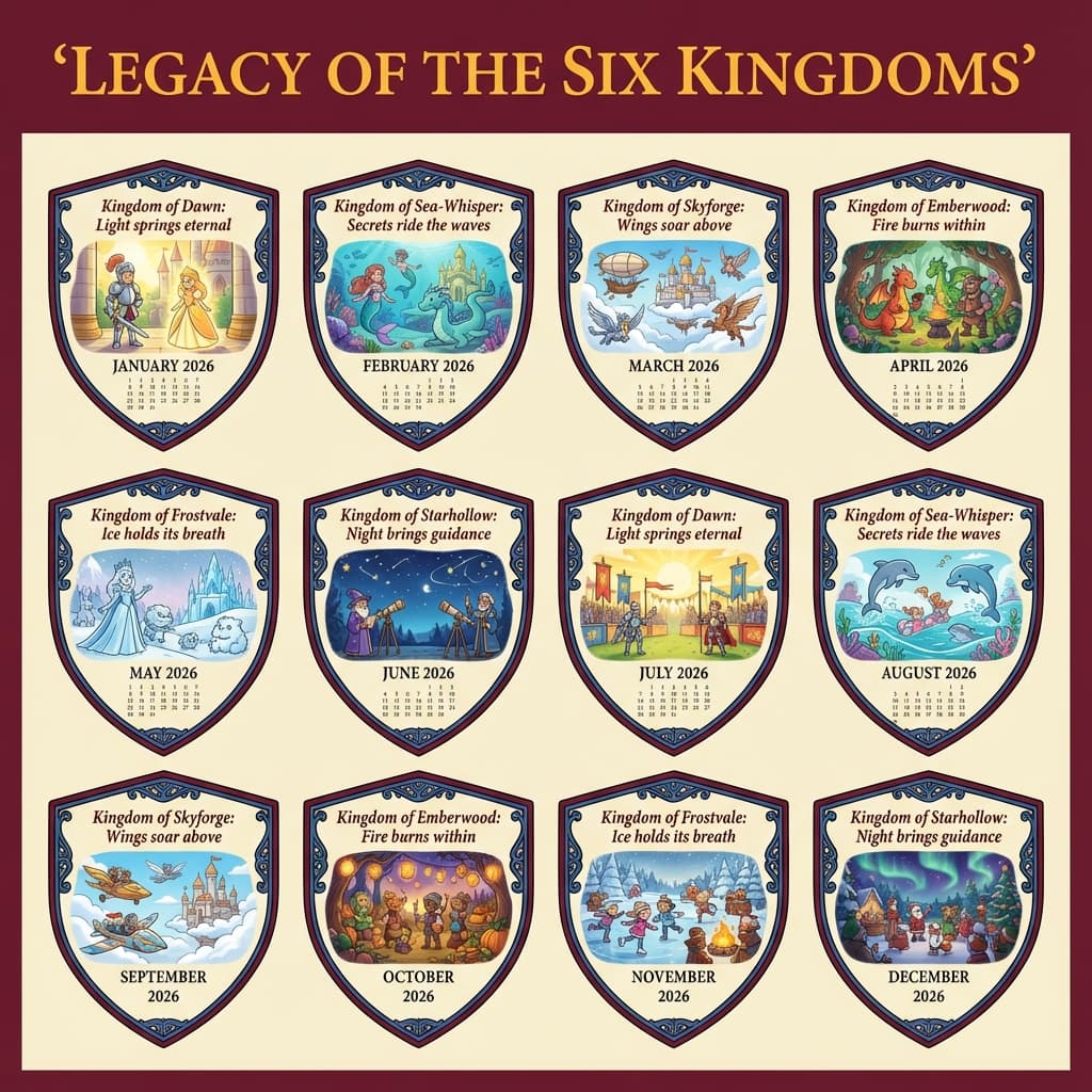 Fantasy 2026 Wall Calendar