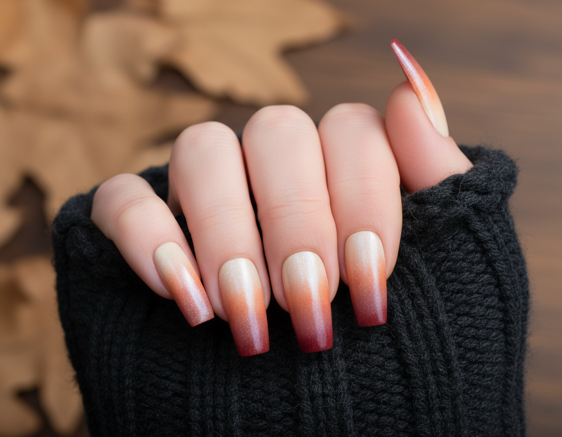 AI Nail Design — winter glow with silver metallic and snowflake art